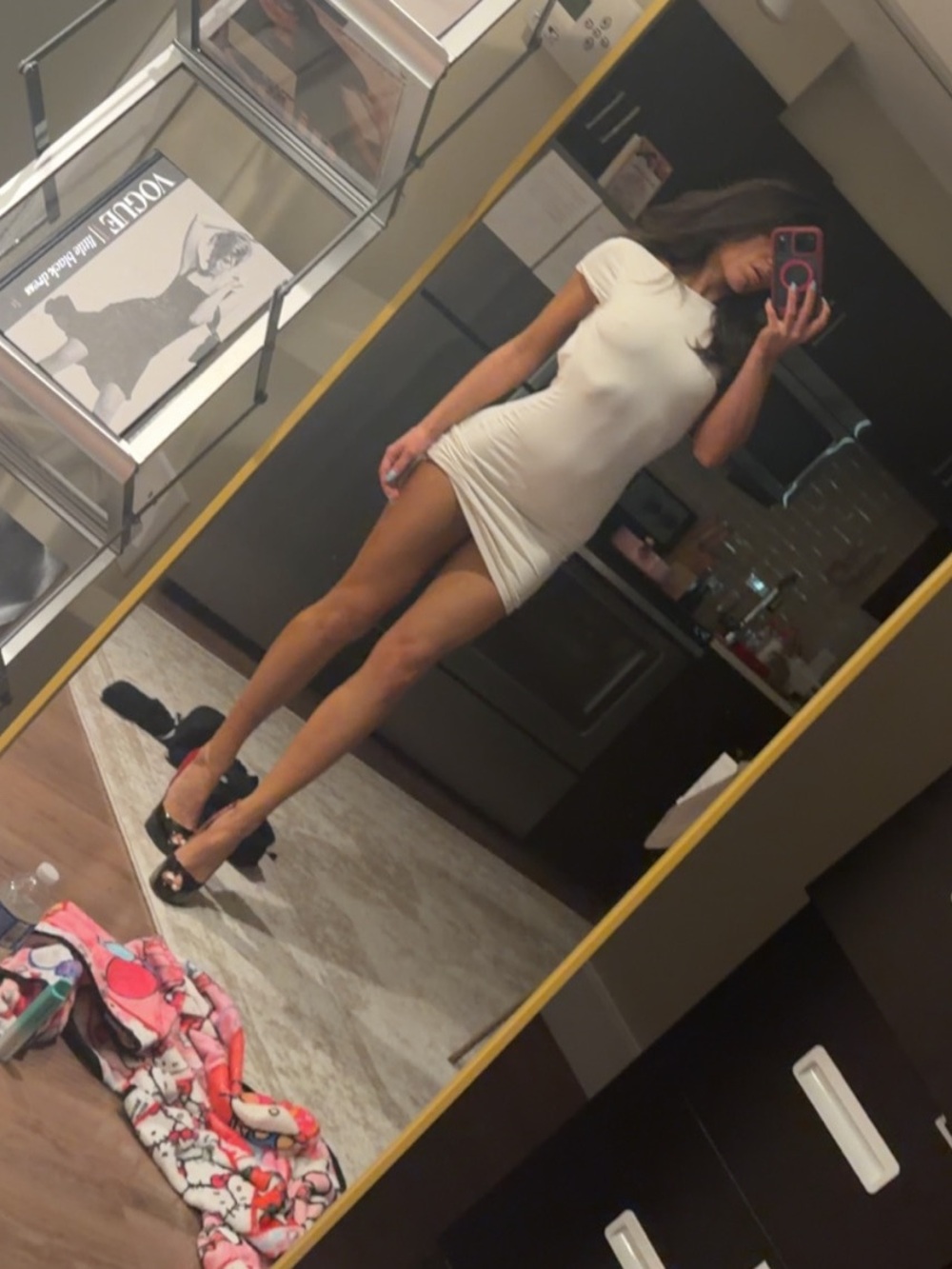 White Short Sleeve Bodycon Mini Dress Meshki Backless